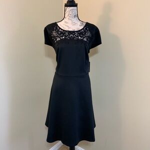 Tribal Lace Embellished Plus Size Dress Black Size 16
